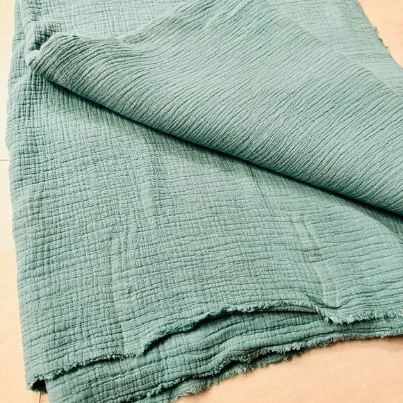 Coyuchi 2025 Topanga Organic Cotton Matelasse Blanket King Surf Rare Retired - Picture 4 of 4
